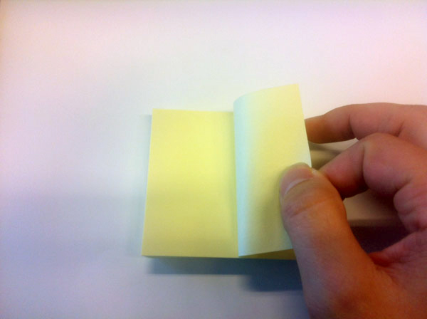 How to peel off a Sticky Note